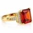 Anillo de Opalo de Fuego en Plata con un Baño de Oro 14K