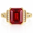 Anillo de Opalo de Fuego en Plata con un Baño de Oro 14K