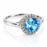 Anillo de Plata de Ley con Topacio Azul