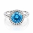 Anillo de Plata de Ley con Topacio Azul