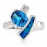 Fashion Modern Blue Topaz Opal Ring