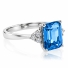 Anillo Elegante de Plata Fina .925 con Topacio Azul