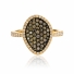 0.60 Ctw Anillo de Oro Amarillo de 14K con Diamante Chocolate