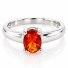 Anillo de Plata con Ópalo de Fuego Genuino