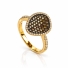 0.60 Ctw Anillo de Oro Amarillo de 14K con Diamante Chocolate