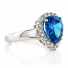 Anillo de Plata de Ley con Gema de Topacio Azul