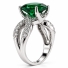 Precioso Anillo de Plata de Ley con Esmeralda