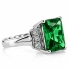 Anillo de Corte Esmeralda Plata 925 Verde