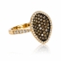 0.60 Ctw Anillo de Oro Amarillo de 14K con Diamante Chocolate