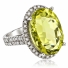 Anillo de Oro Blanco 14K con Citrina Amarilla Natural