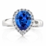 Anillo de Plata de Ley con Gema de Topacio Azul