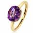 Hermoso Anillo de Amatista Genuina en Oro de 14K