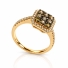 0.88 Ctw Anillo de Oro Amarillo de 14K con Diamante Chocolate