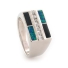 Onyx y Opalo Australiano en Anillo de Plata